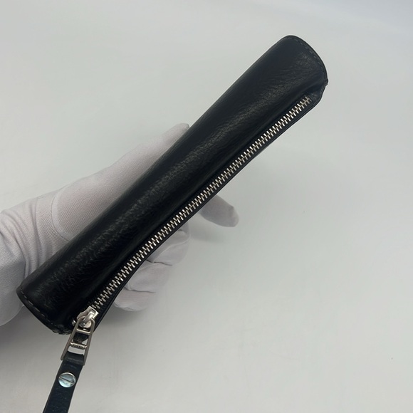 Fossil Issue No. 1954 Cowhide Leather Flap Clutch Wallet Black - Picture 9 of 15